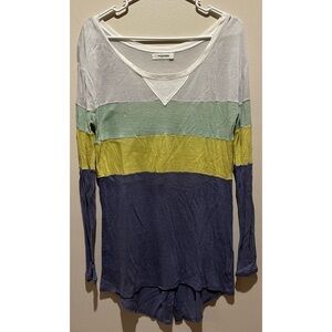 Pilcro And The Letterpress Women Scoop Neck Color Black Long‎ Sleeve Size Small
